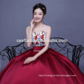 Vin Rouge Ball Gown Sweetheart Beaded Flower Appliqued Quinceanera Robes Robes